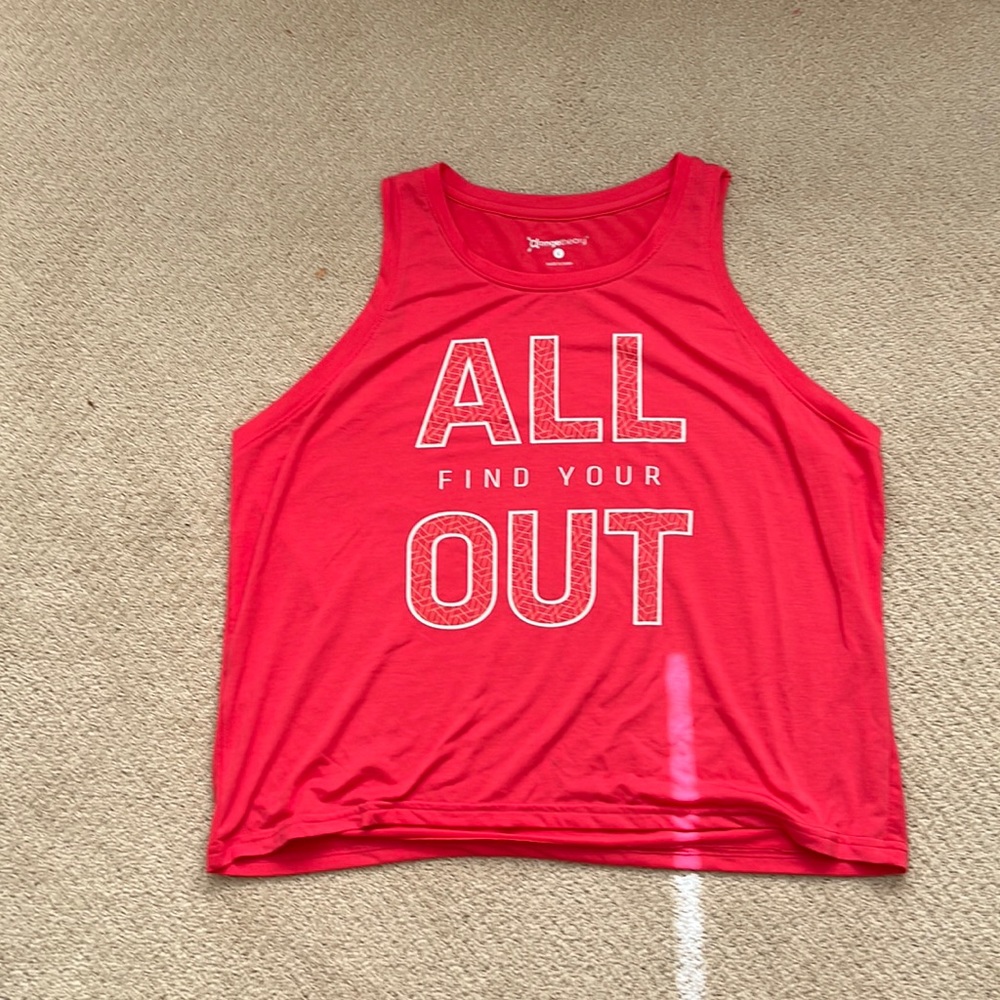 Orange Theory cropped muscle tee